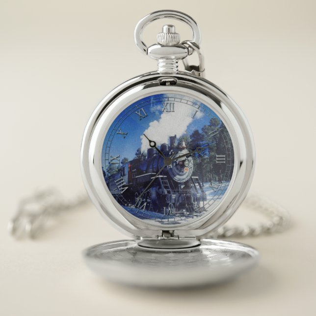 Train 3 & Numeral Option Pocket Watch (Inside)
