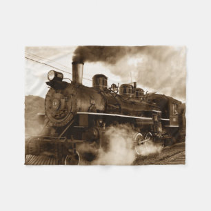 Train 4 fleece blanket