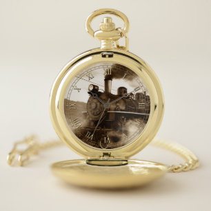 Train 4 & Numeral Option Pocket Watch