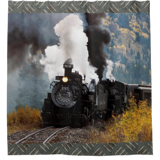 Train 5 Image Options Shower Curtain (Front)