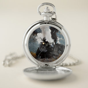 Train 5 & Numeral Option Pocket Watch