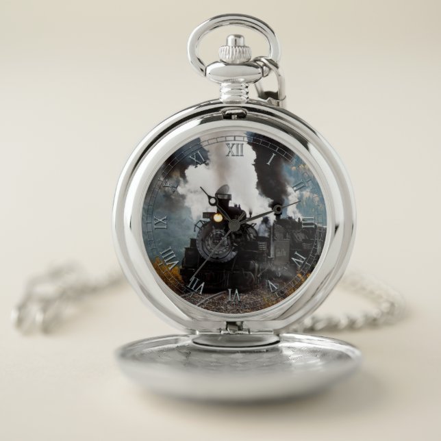 Train 5 & Numeral Option Pocket Watch (Inside)