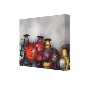 Train - A collection of Rail Road lanterns Canvas Print