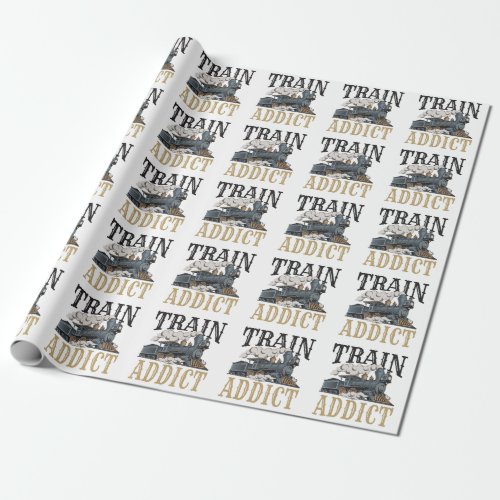 Train Addict Model Railroad Railway Hobbyist Wrapping Paper