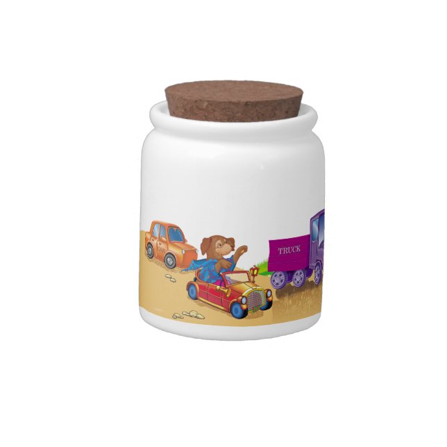 train and car candy jar (Left)