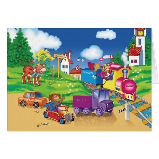 train and car cards (Front Horizontal)