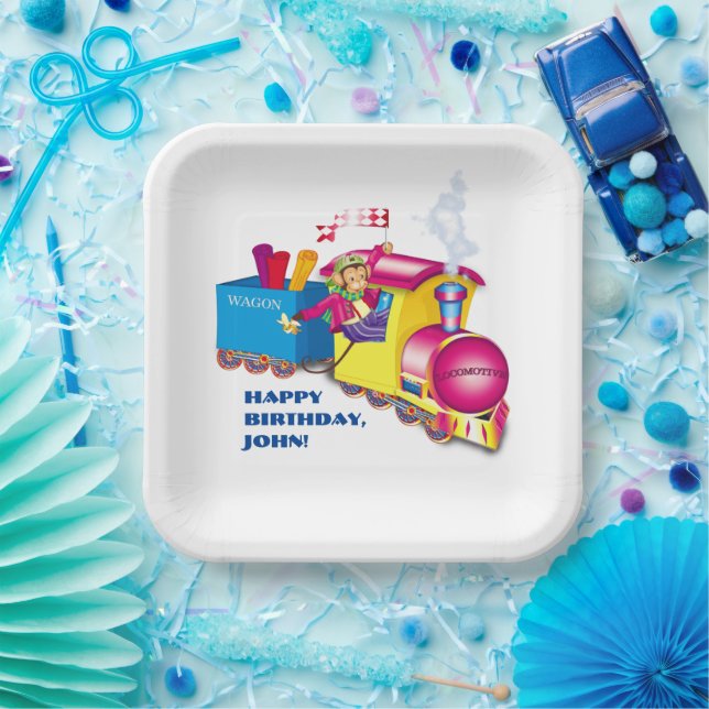 train and car paper plates (Party)