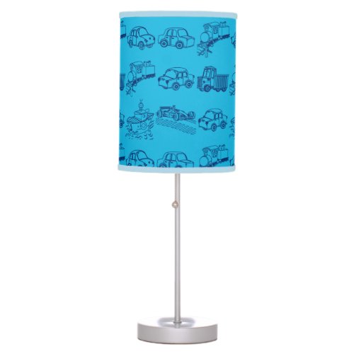 train and car table lamp