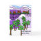 Train and puzzle trees Christmas Card autism