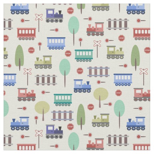 Train and Railway  Fabric