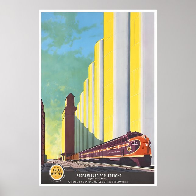 Train Art Bern Hill Poster Railroad Print (TR68)a (Front)