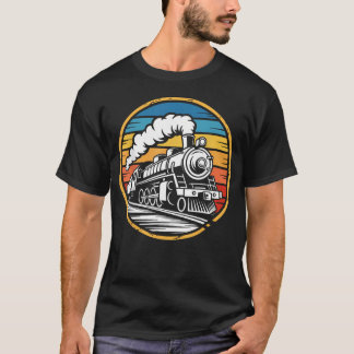 Train Art For Railway Steam Engine T-Shirt