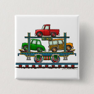 Train Auto Carrier Car Railroad  Car Pins