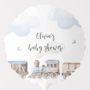Train baby shower Ballon, Chugga Boy baby shower Balloon