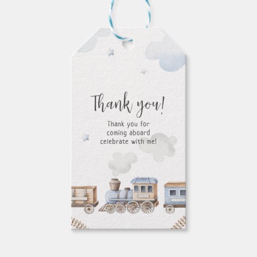 Train baby shower chugga chugga favor gift tags