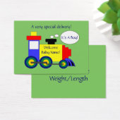 Train Birth Announcement Card (Desk)