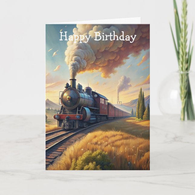Train Birthday Card (Front)