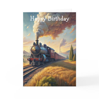 Train Birthday Card