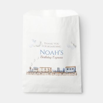 Train Birthday Favor Bags by AnnounceIt at Zazzle