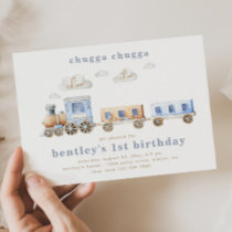 Train Birthday Invitation | Blue Train Invitations