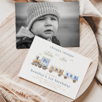 Train Birthday Invitation | Blue Train Invitations