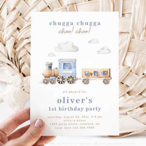 Train Birthday Invitation  Digital or Printed