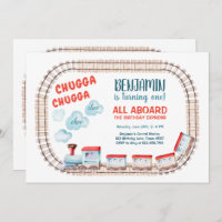 Train Birthday Invite Boy Chugga Choo Train Party 