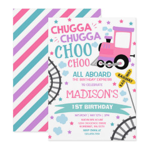 Train Birthday Invite Chugga Chugga Choo Choo