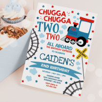 Train Birthday Invite Chugga Chugga Two Two Train