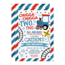 Train Birthday Invite Chugga Chugga Two Two Train
