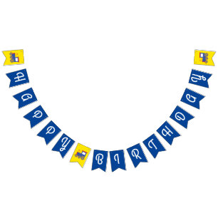 Train Birthday Party Bunting Flags