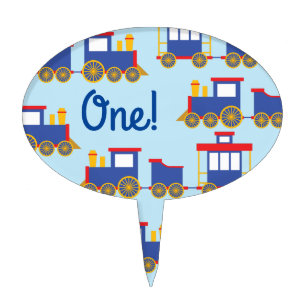 Train Birthday Party Cake Topper