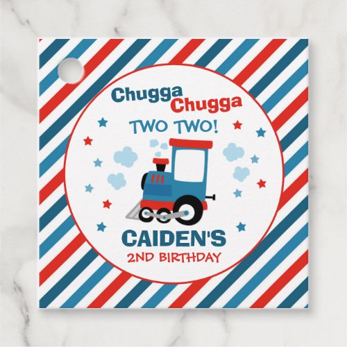 Train Birthday Party Decor Chugga Chugga Two Two Favor Tags