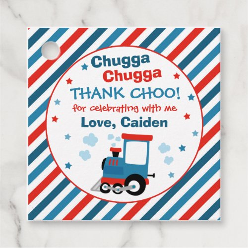 Train Birthday Party Decor Chugga Chugga Two Two Favor Tags