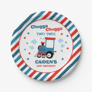 Train Birthday Party Decor Chugga Chugga Two Two  Paper Plates