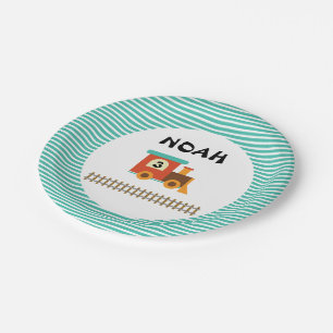 Train Birthday Party for Kids Paper Plates