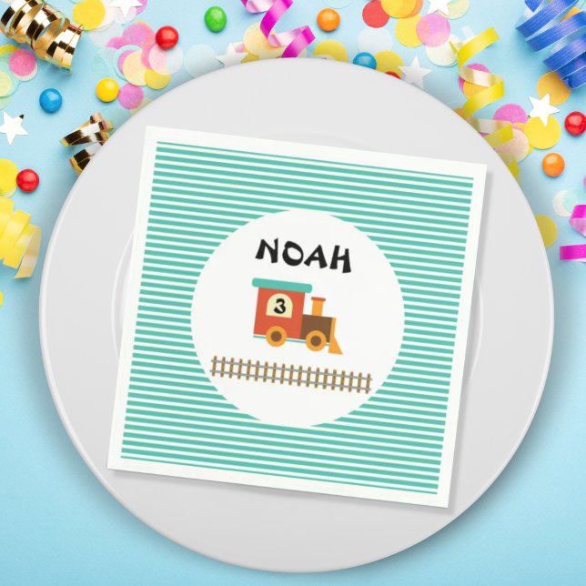 Train Birthday Party for Little Kids Napkins (Creator Uploaded)