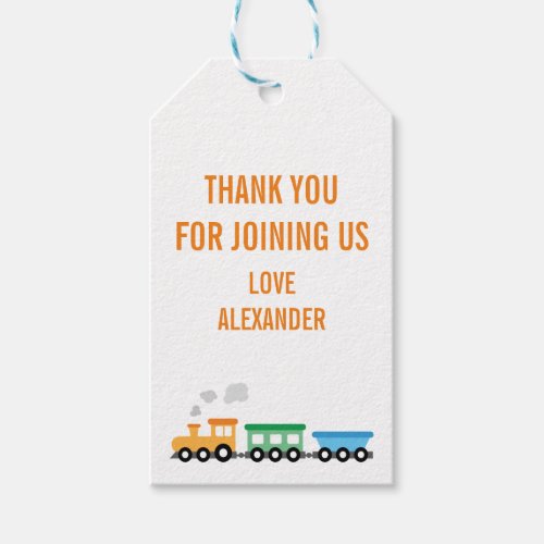 Train Birthday Party Gift Tags