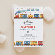 Train Birthday Party Invitation