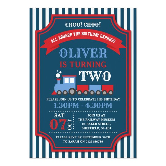 Train Birthday Party Invitation Zazzle Train Birthday Party Invitation