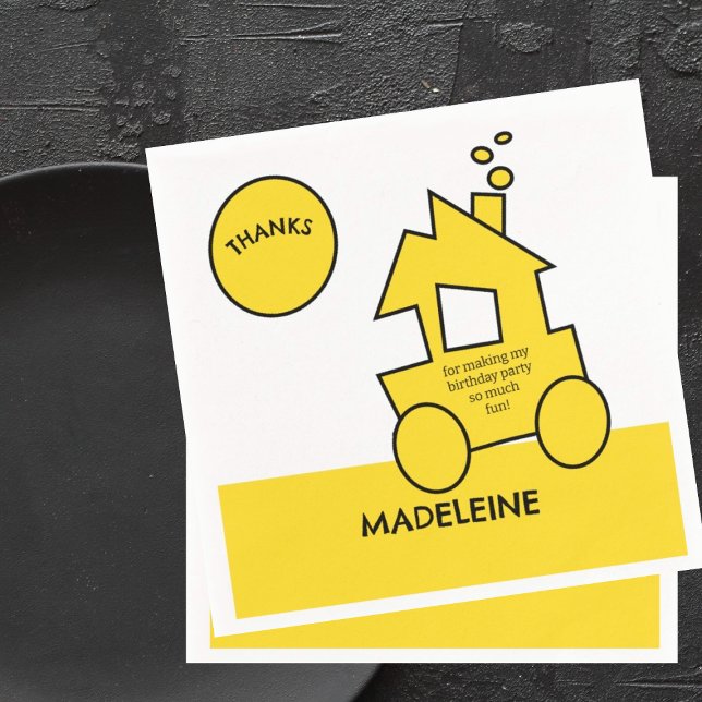 Train Birthday Party Napkins (Creator Uploaded)