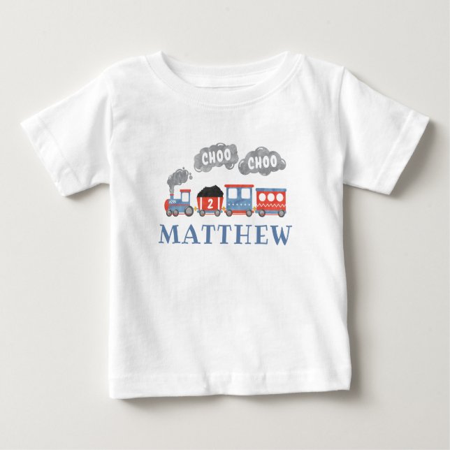 Train Birthday Personalized Name Shirt (Front)