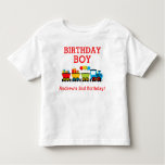 Train Birthday T-shirt Toddler Kid at Zazzle