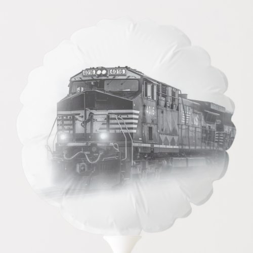 Train Black and White train tracks Balloon