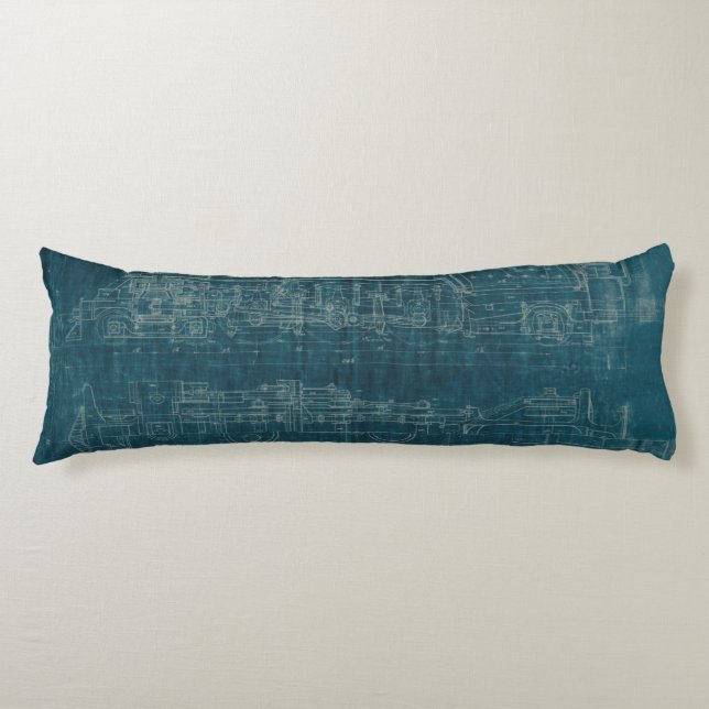 Train Blueprint I Body Pillow (Front)
