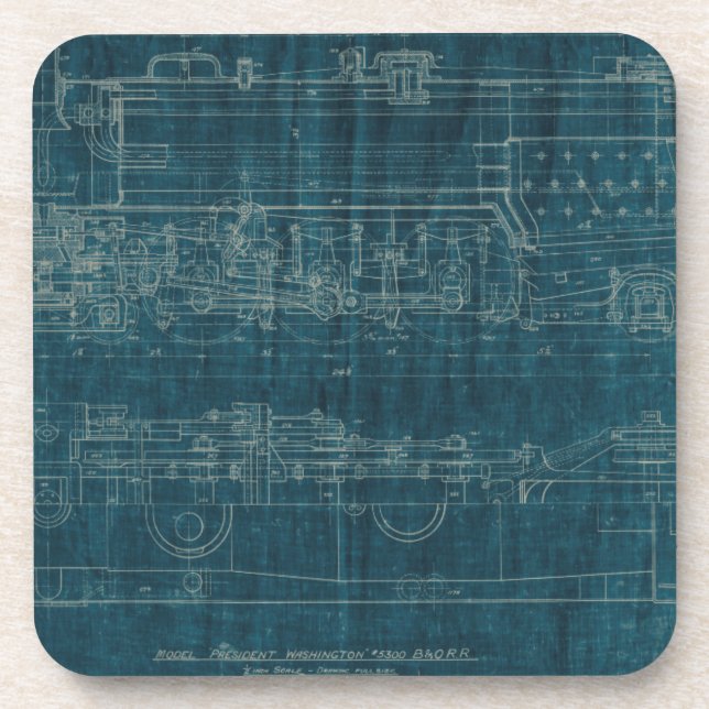 Train Blueprint I Coaster (Front)