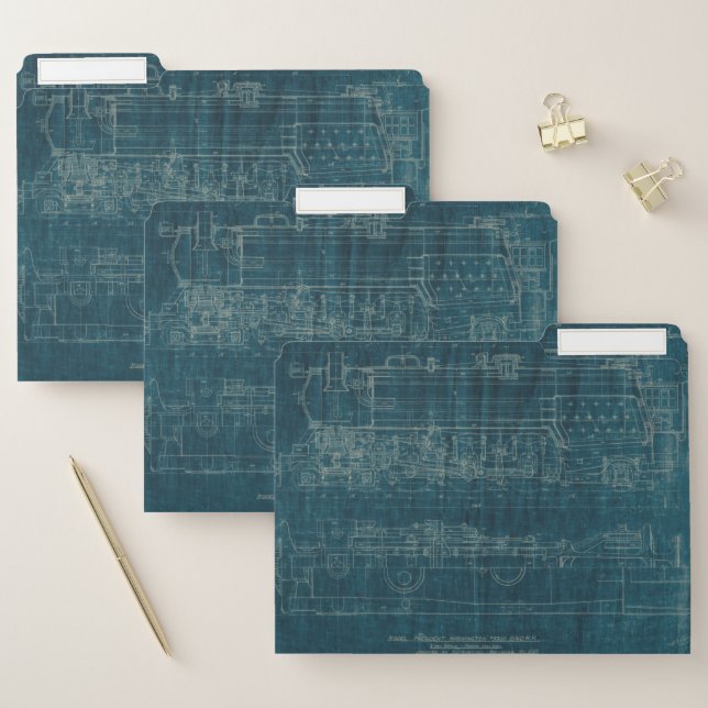 Train Blueprint I File Folder (Set)