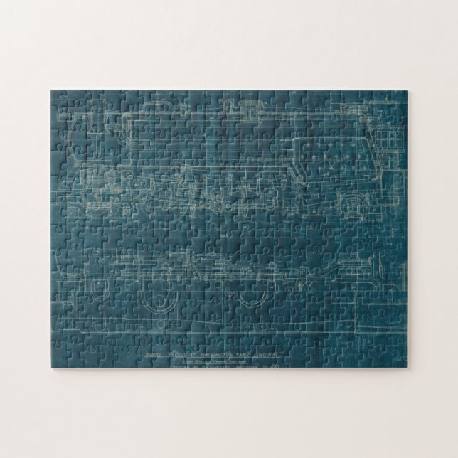 Train Blueprint I Jigsaw Puzzle (Horizontal)