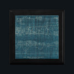 Train Blueprint I Keepsake Box<br><div class="desc">Home Décor</div>