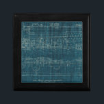 Train Blueprint I Keepsake Box<br><div class="desc">Home Décor</div>